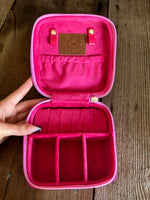 Small Jewelry Box - Pink Cowhide