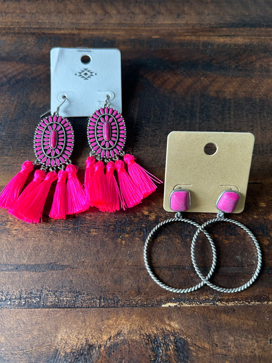 Pink Earrings
