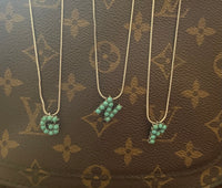 Turquoise Initial Necklace